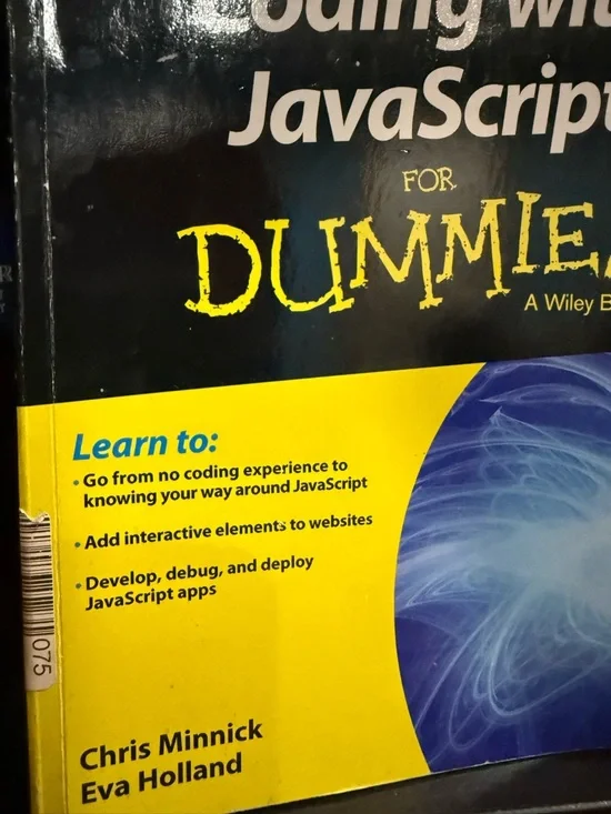 Coding with JavaScript For Dummies - Yellow/Black - Picture 2 of 3